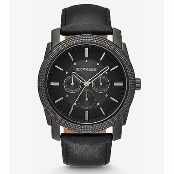 Express Other - NWT Mens Express black leather watch adjustable